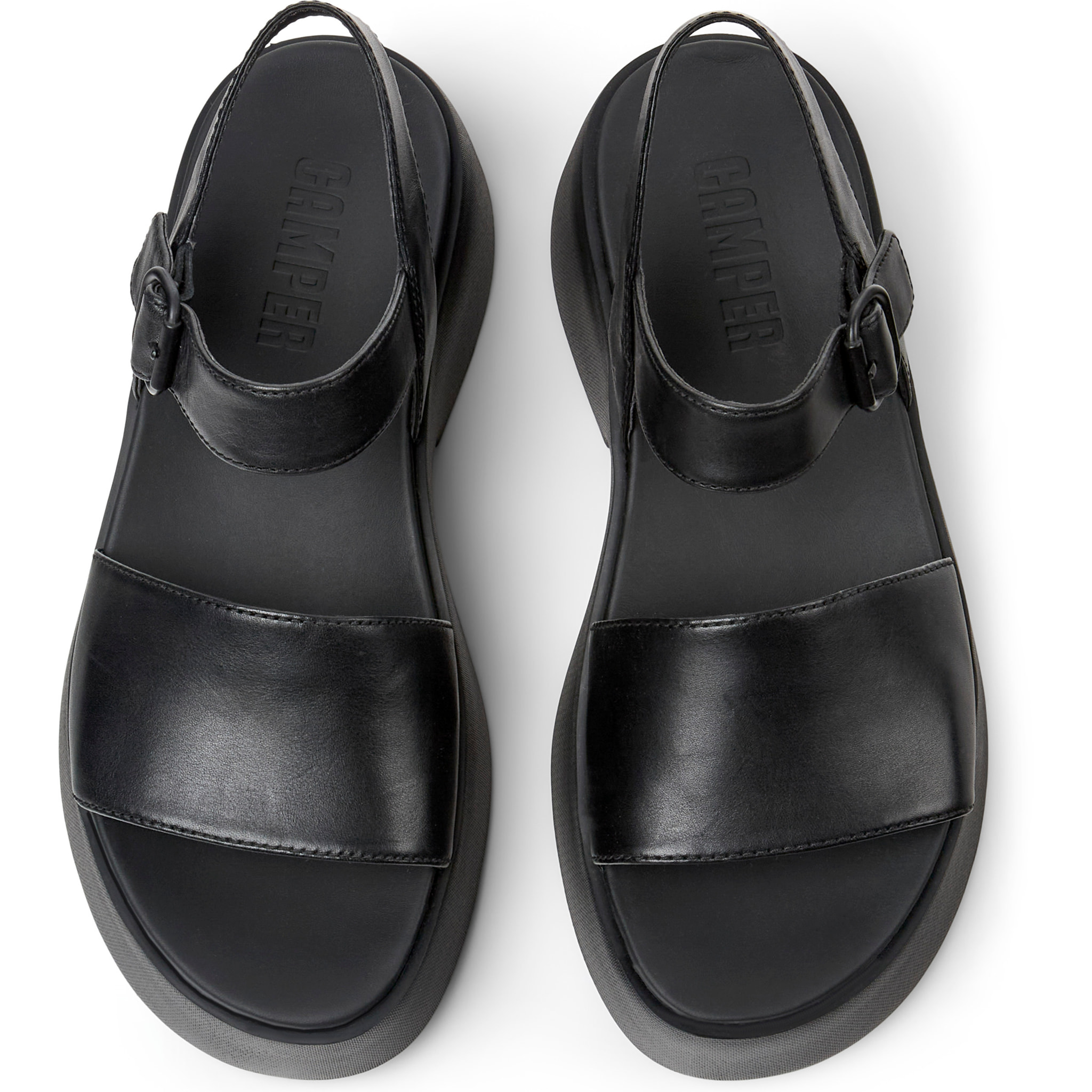 Sandalias - CAMPER Tasha - Negro - Cuero liso