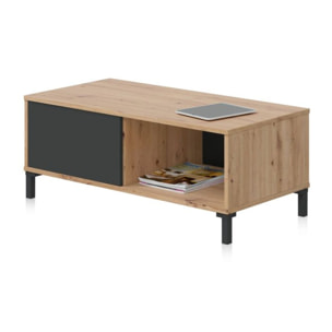 Mesa de centro Lea Gris Antracita - Roble Nodi