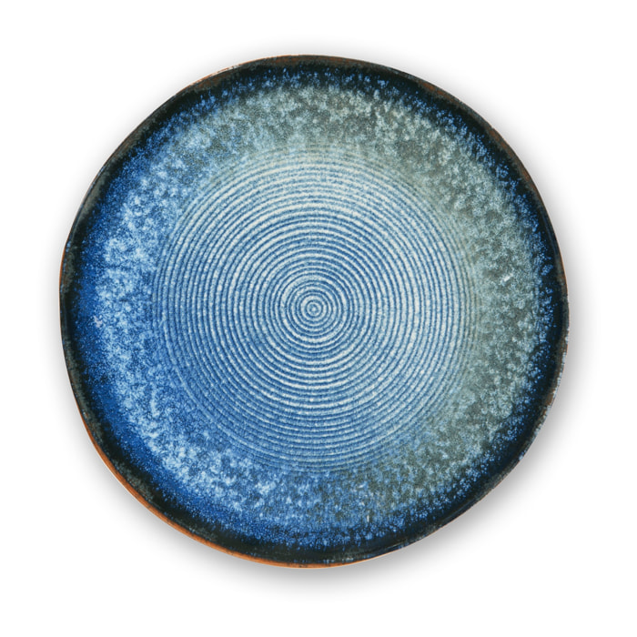 Set 6 piatti piani Excelsa – Poseidone, Ceramica Blu