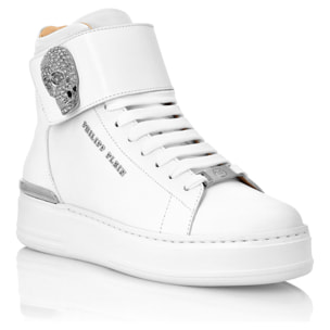 PHILIPP PLEIN Hi-Top Sneakers Crystal Skull with Crystals