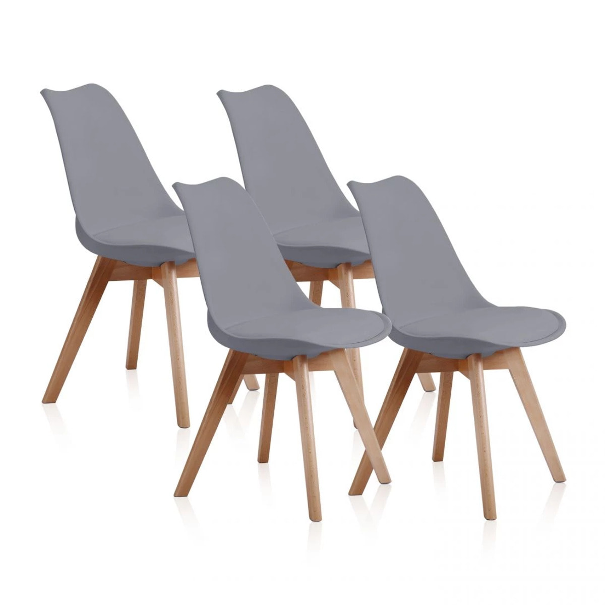 Pack 4 sillas Bistro Gris