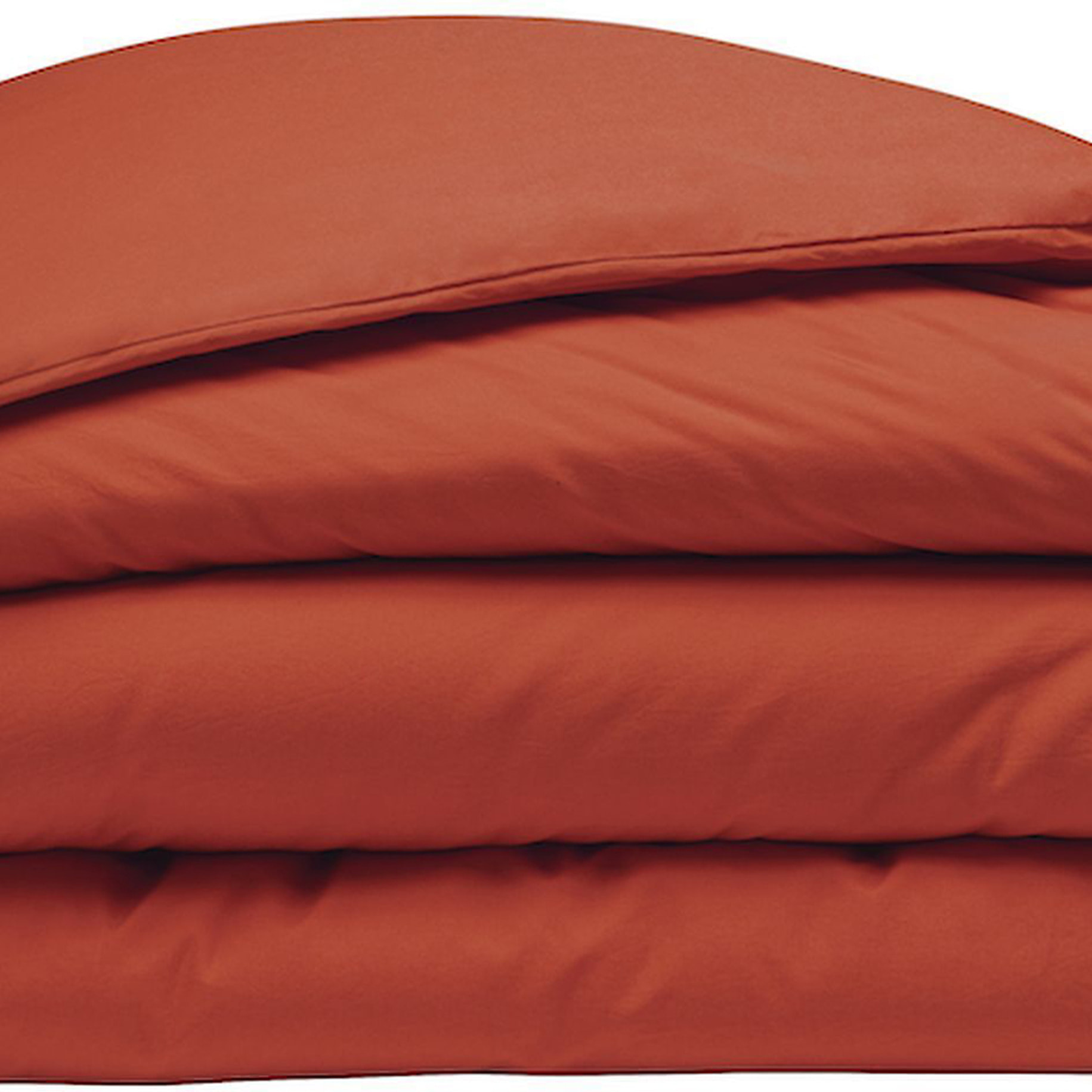 Housse De Couette 100% percale Coton lavé 80fils Paprika