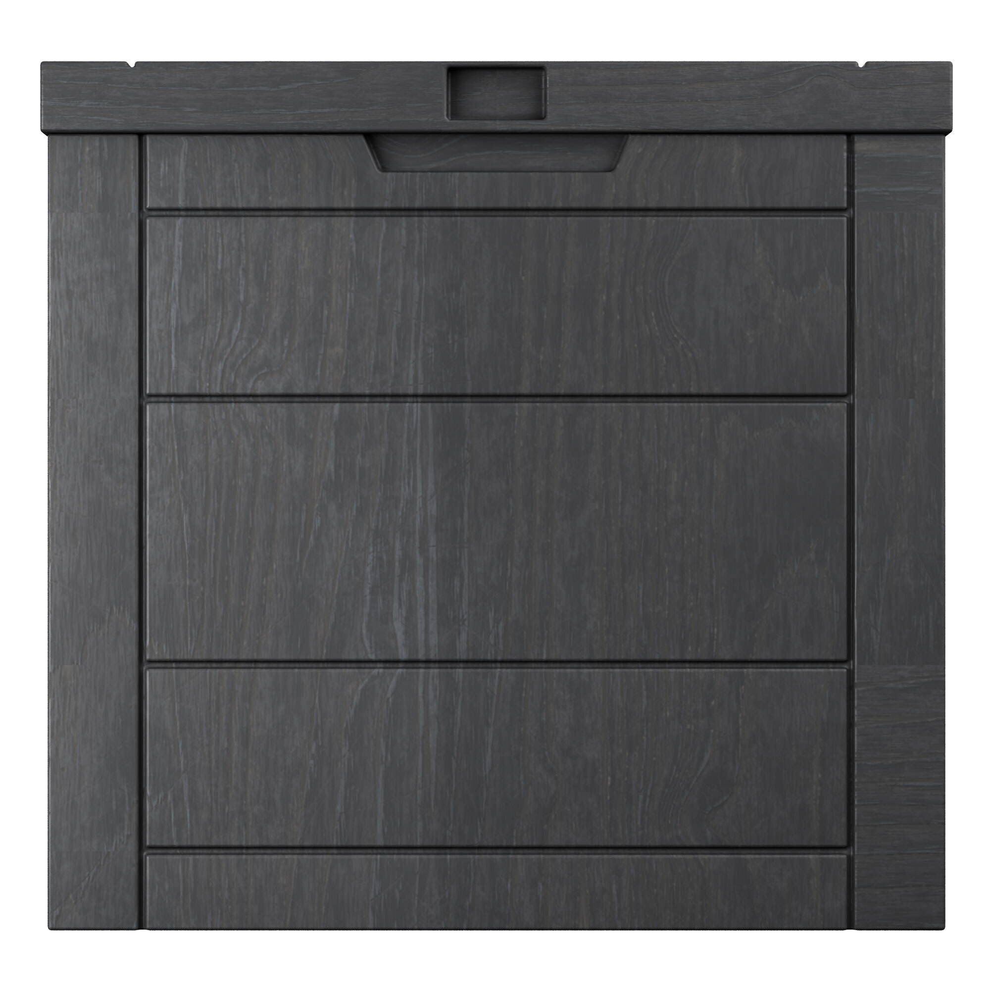 Neo 35 - Baule Portaoggetti da Giardino 54x53x56 cm Contenitore Lucchettabile in Resina Antracite