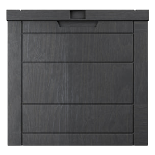 Neo 35 - Baule Portaoggetti da Giardino 54x53x56 cm Contenitore Lucchettabile in Resina Antracite