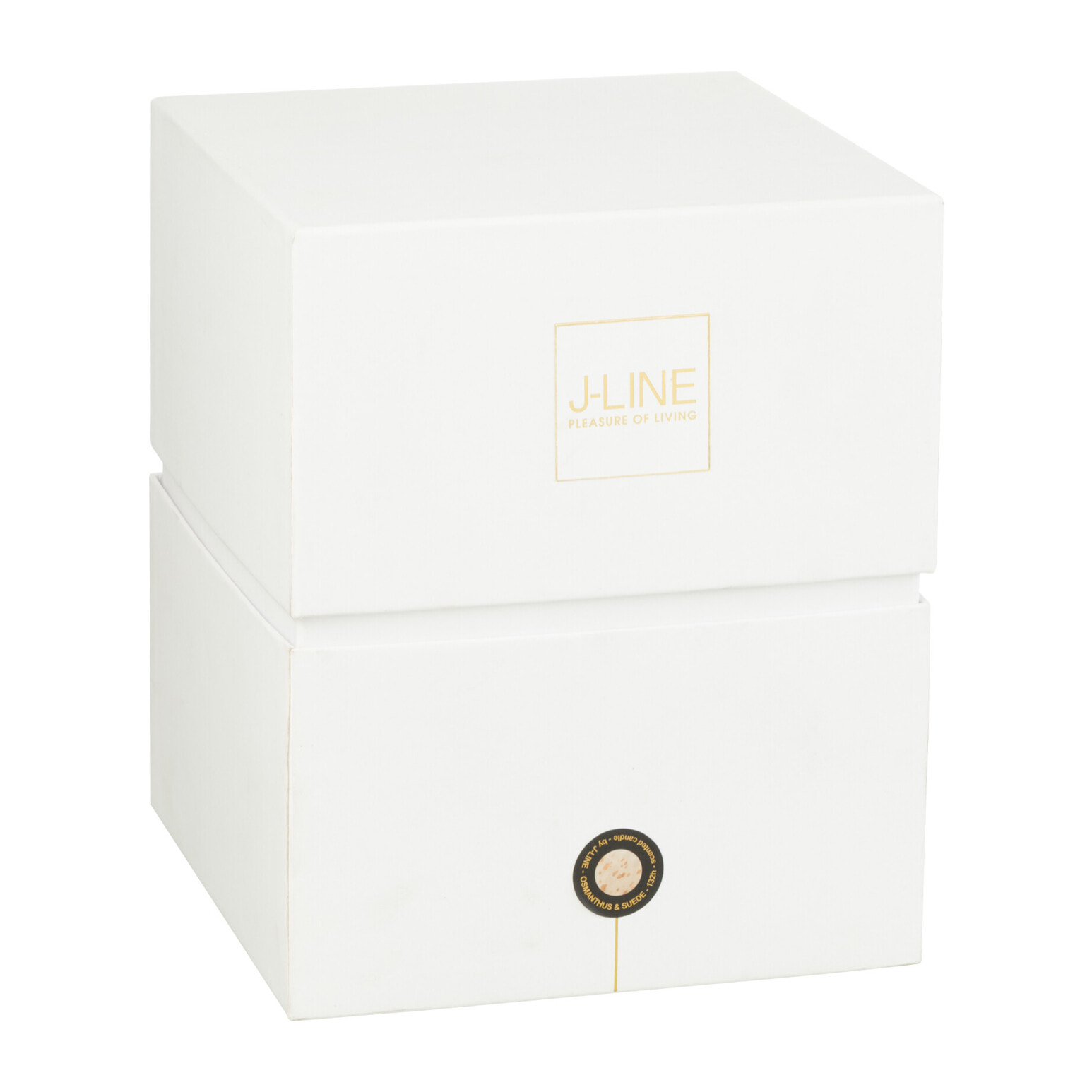 J-Line bougie parfumée Mia - Osmanthus & Suede - verre - blanc/mix - medium - 120H