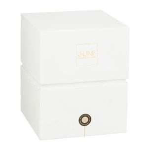 J-Line bougie parfumée Mia - Osmanthus & Suede - verre - blanc/mix - medium - 120H