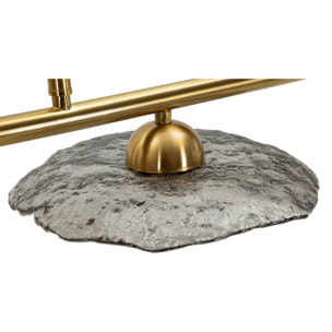 LAMPADARIO EMILY 5 LUCI VETRO GRIGIO CM 100X24X18