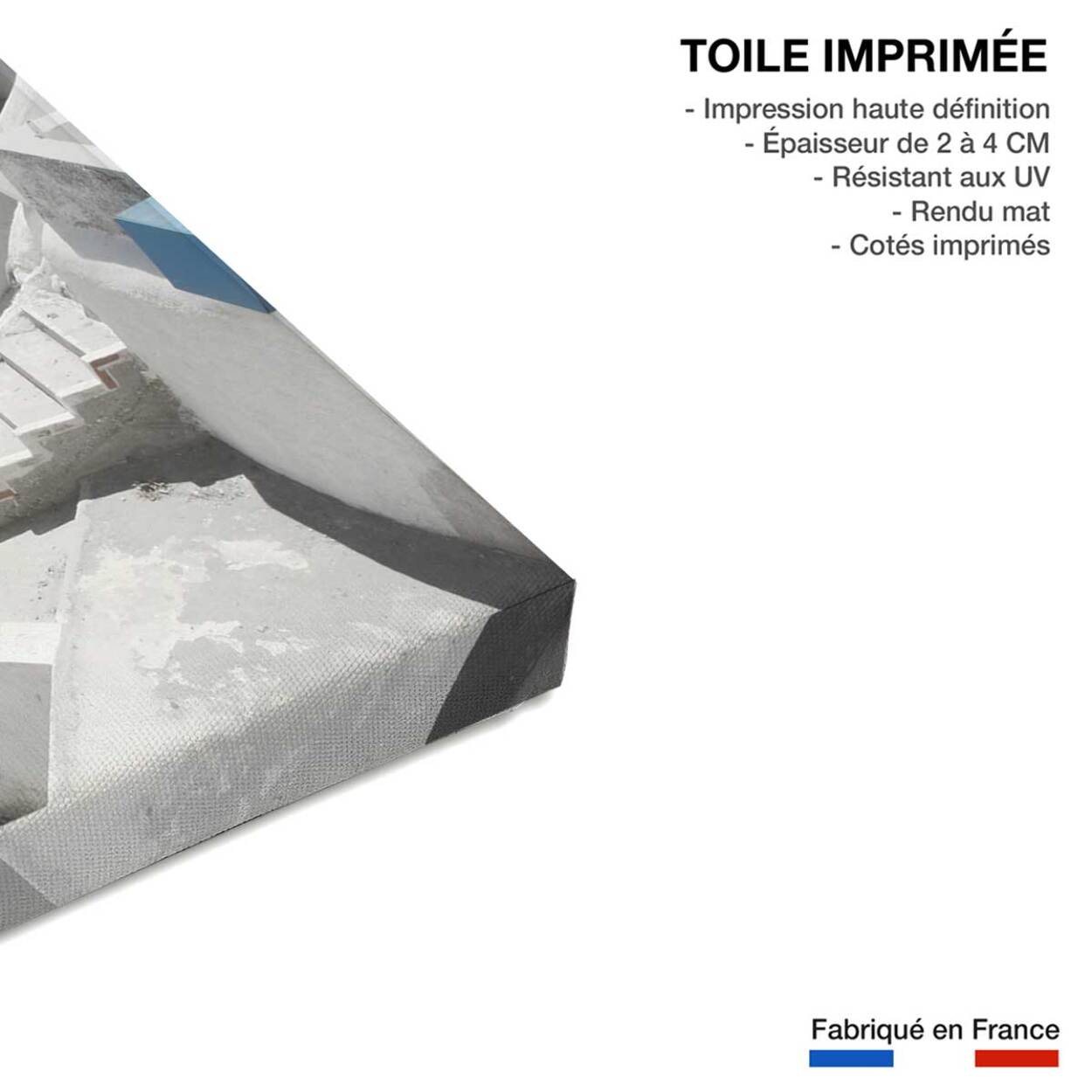 Tableau dôme bleu santorin Toile imprimée