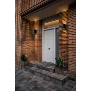 LEDS C4 Aplique Ip66 Cosmos Wall Fixture Ø131 Double Emission Led 21W Blanco Cálido -