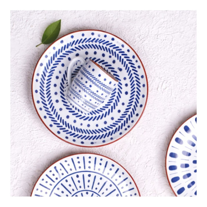 Lot de 6 mugs, SANTORIN