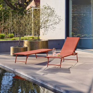 Bain de soleil acier textilène multi positions (lot de 2) TROPEA