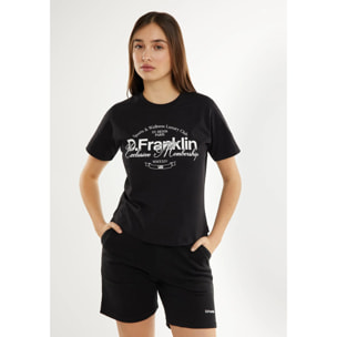 Camiseta de Mujer St.Denis Club Negro / Blanco D.Franklin