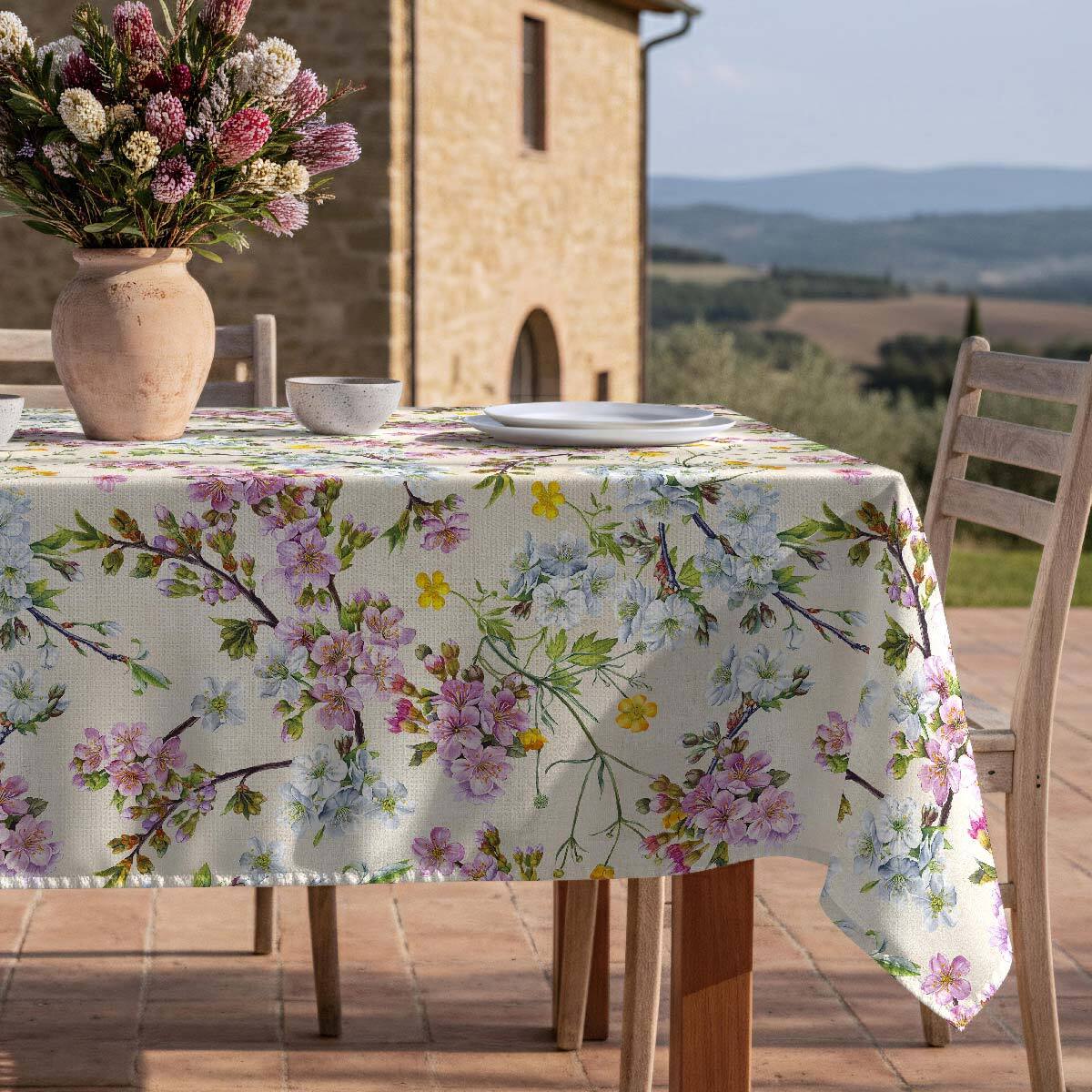 Nappe anti-taches Flowerpeacock - 100% coton -