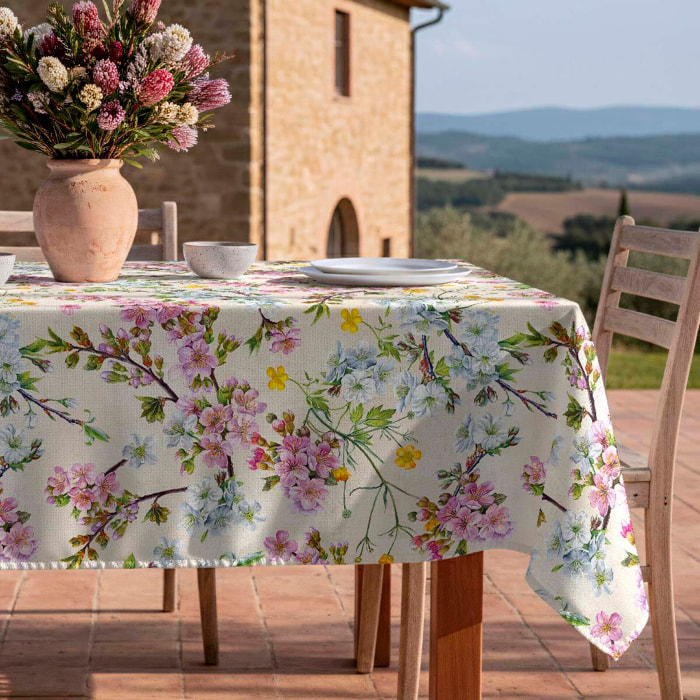 Nappe anti-taches Flowerpeacock - 100% coton -