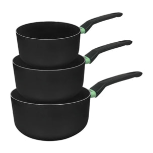 Set de 3 casseroles antiadhésives céramique 16, 18 et 20 cm Fackelmann Brandao
