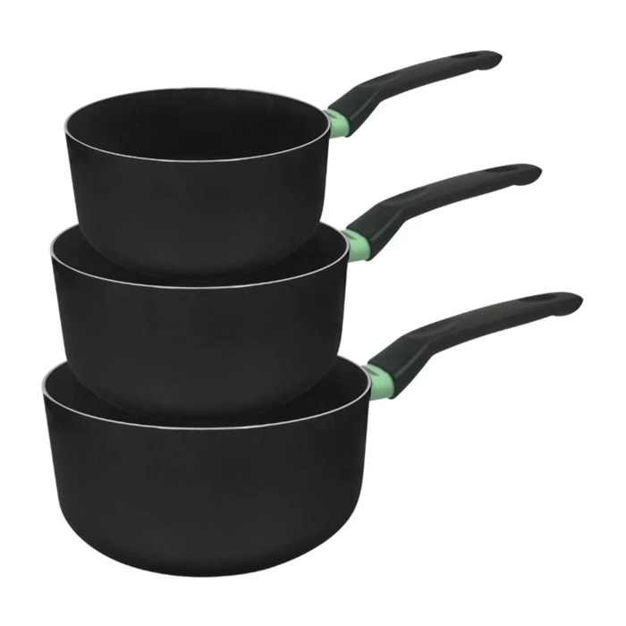 Set de 3 casseroles antiadhésives céramique 16, 18 et 20 cm Fackelmann Brandao