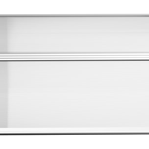 Auvent marquise de porte design voûté arrondi dim. 150L x 90l x 25H cm polycarbonate PP noir