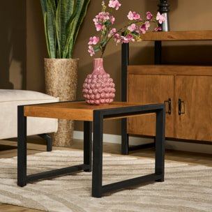 Bout de canapé bois métal MILORA