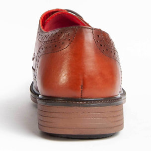 Zapato Oxford De Piel - Marron