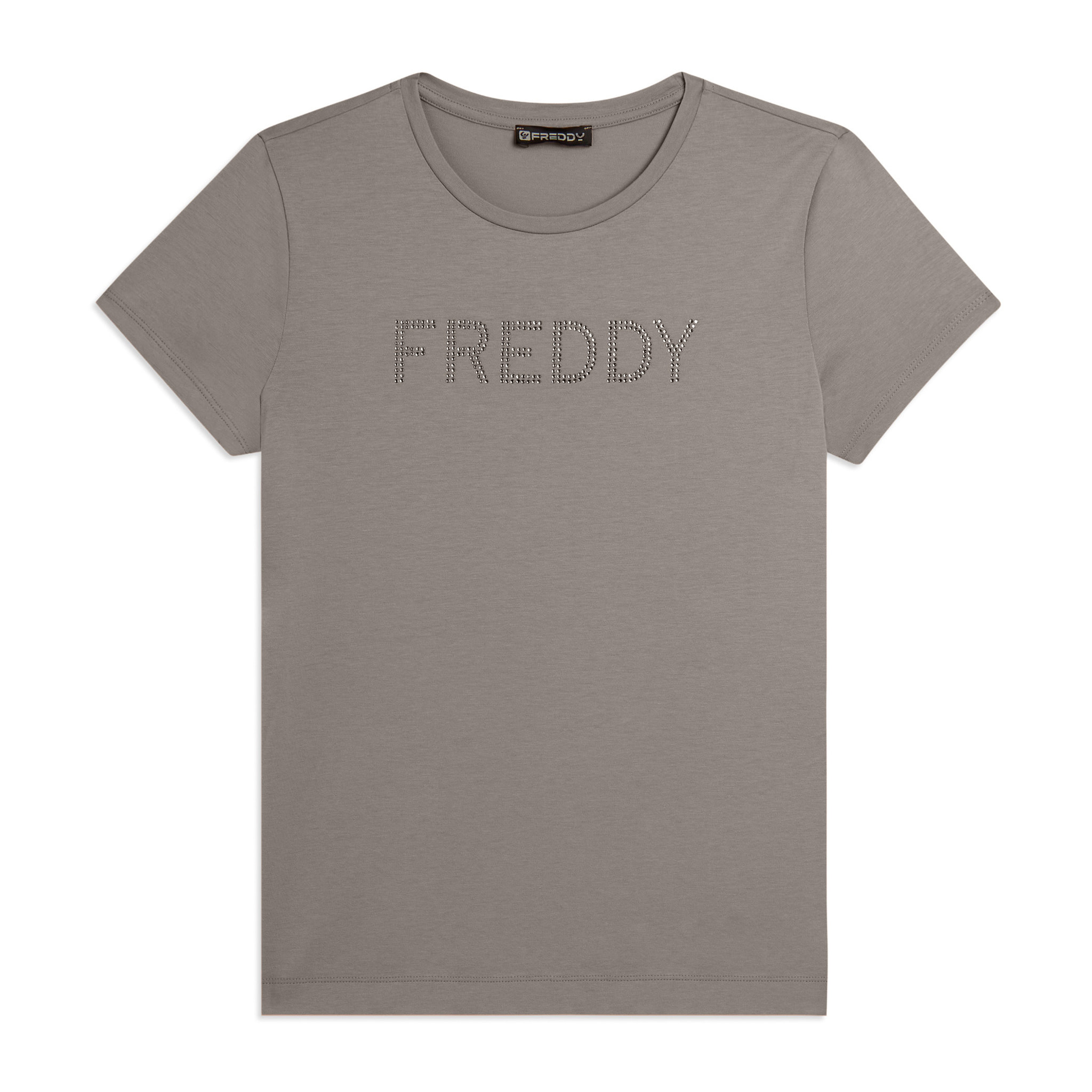 T-shirt manica corta con logo FREDDY in strass