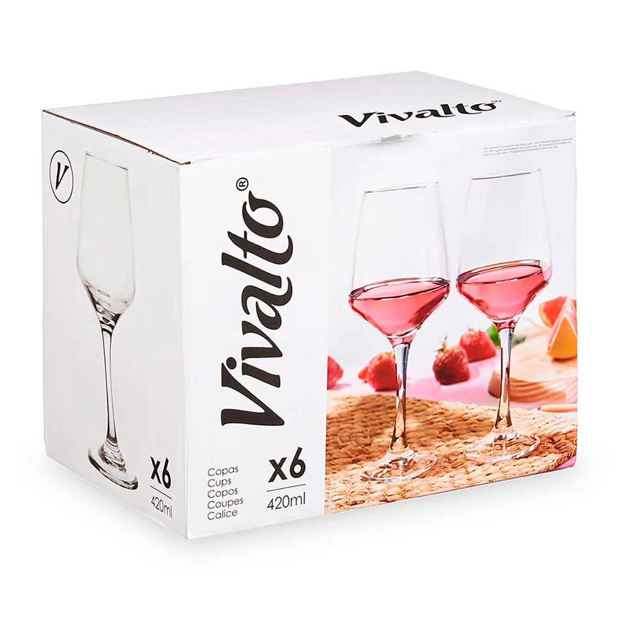 PACK 6 COPPE CONICHE 420ML