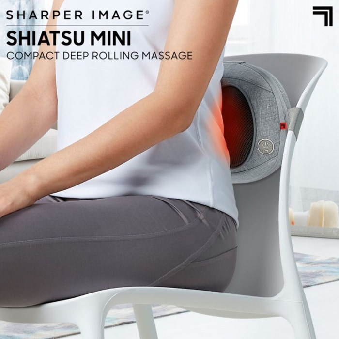 Coussin massant chauffant SHARPER IMAGE compact Shiatsu