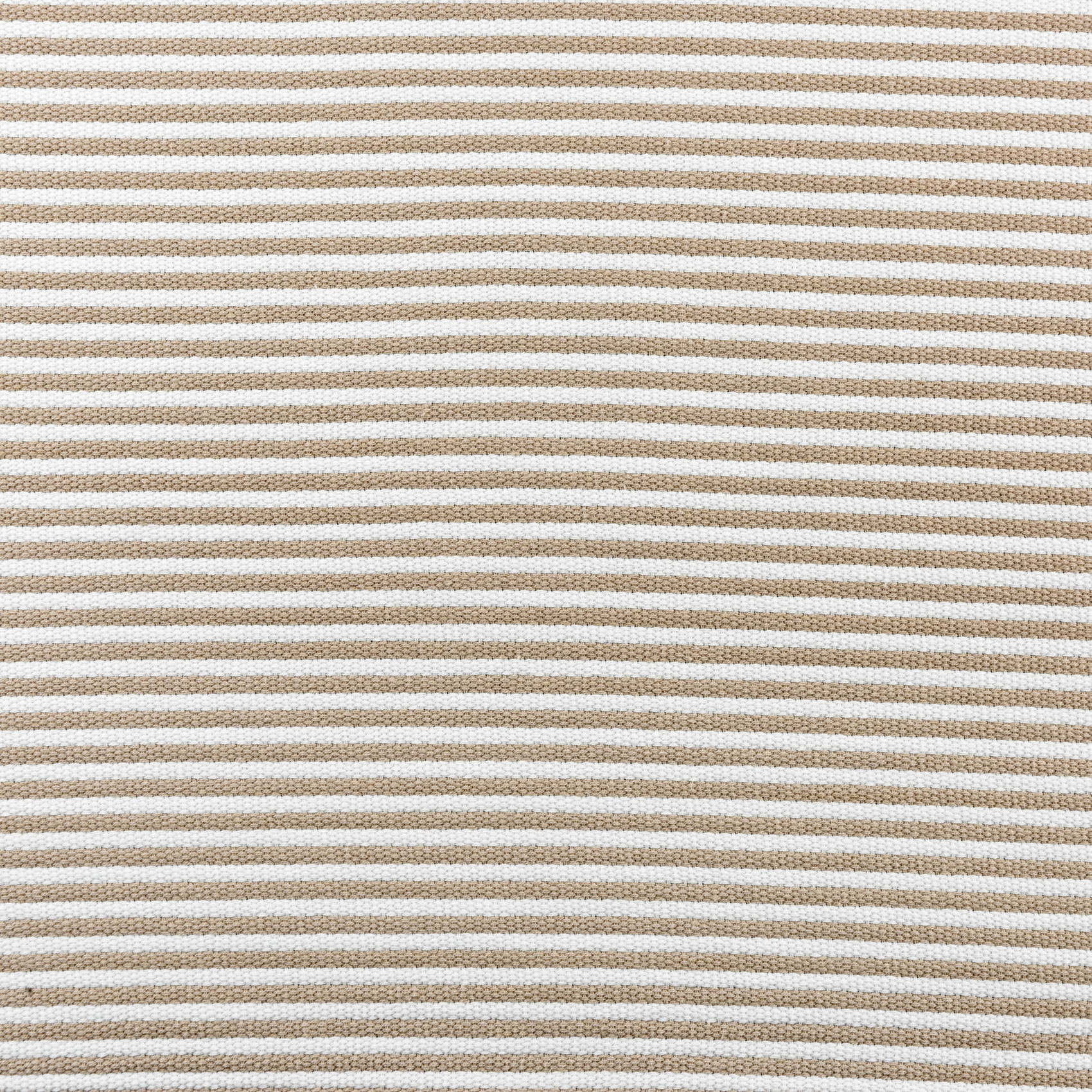 Coussin rayé à pompons - Beige