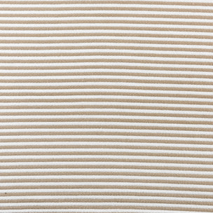 Coussin rayé à pompons - Beige