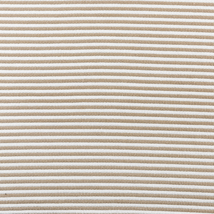 Coussin rayé à pompons - Beige