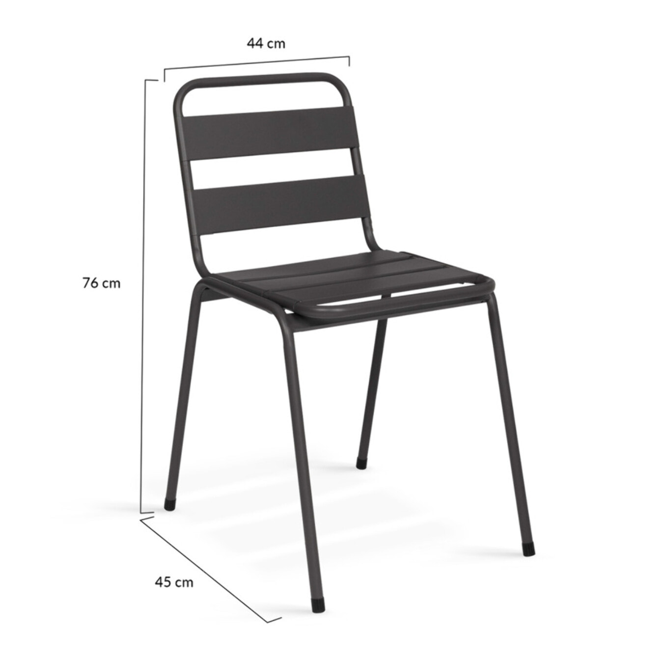 Chaises de jardin acier