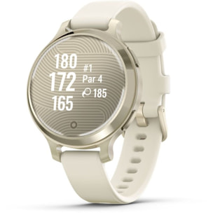 Montre sport GARMIN Lily 2 Active Lunar Gold Silicone blanc
