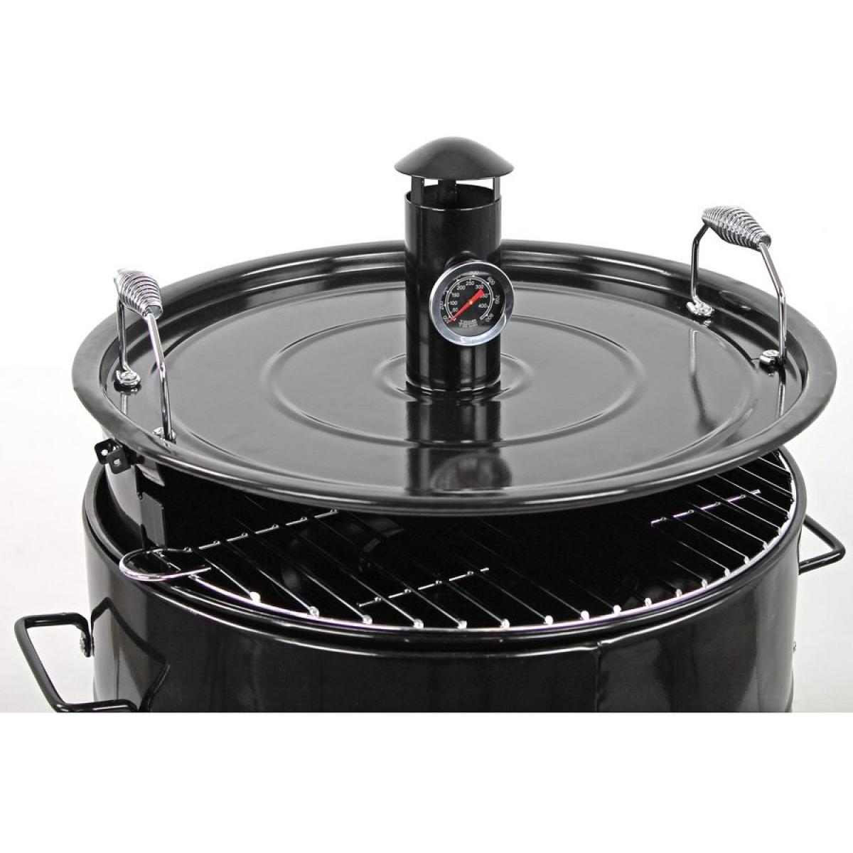 Barbecue affumicatore a carbone Barrel con griglia 47 cm