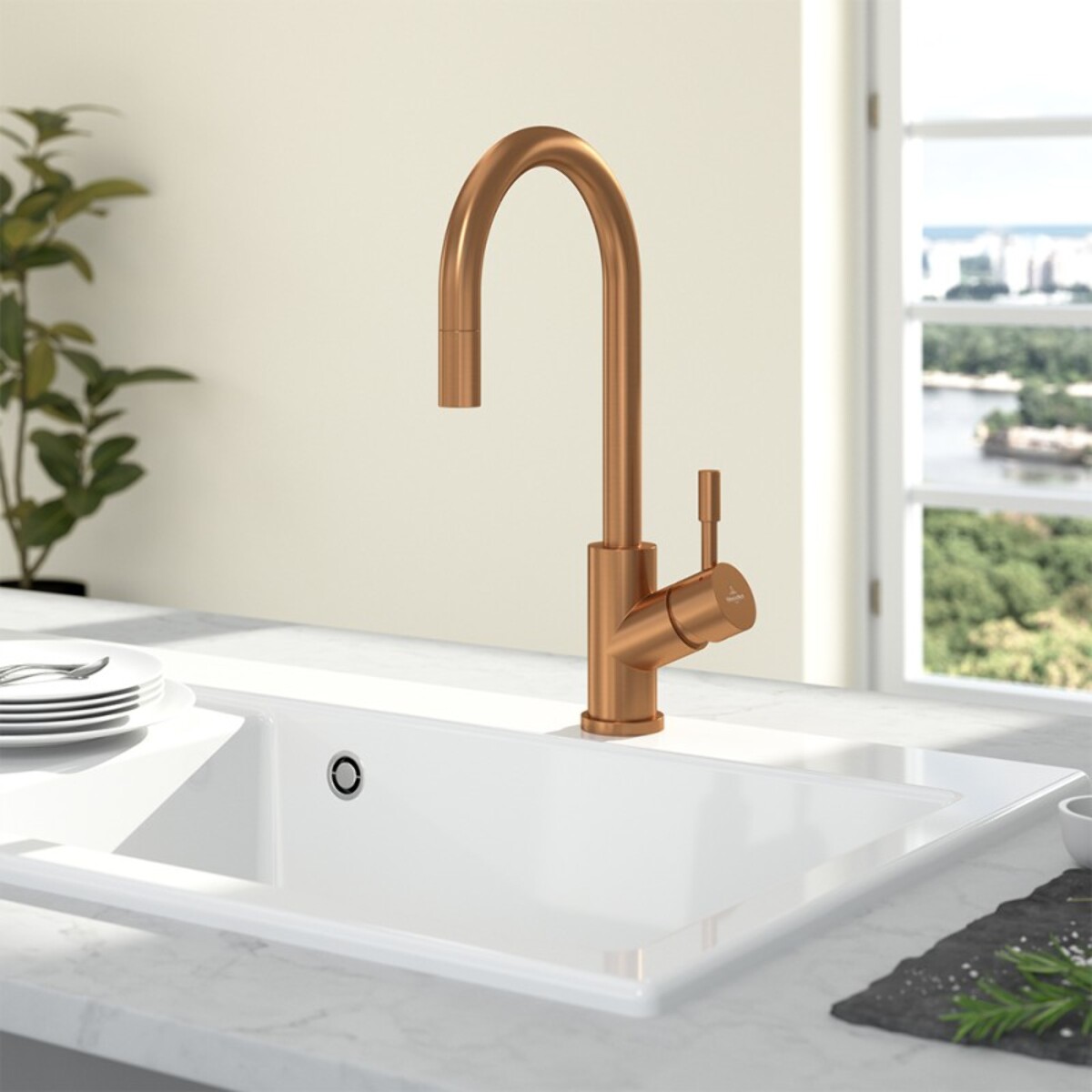 Robinet cuisine VILLEROY ET BOCH Umbrella flex
