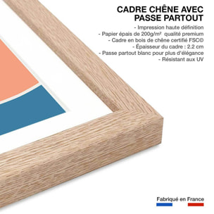 Affiche Douceur d'été Affiche + cadre en bois - Chêne
