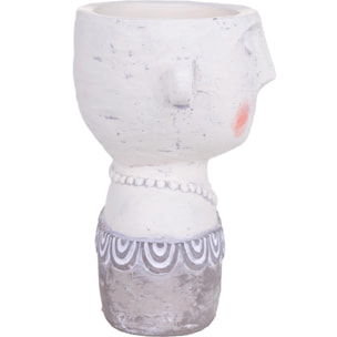 Vaso Testa Donna. Altezza 20,5 Cm - Pezzi 2 - 16X20X14cm - Colore: Marrone - Bianchi Dino - Decori Casa E Complementi