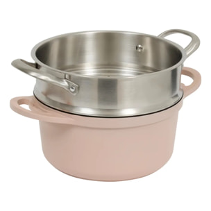 Cocotte Aluro aluminium rose D24cm