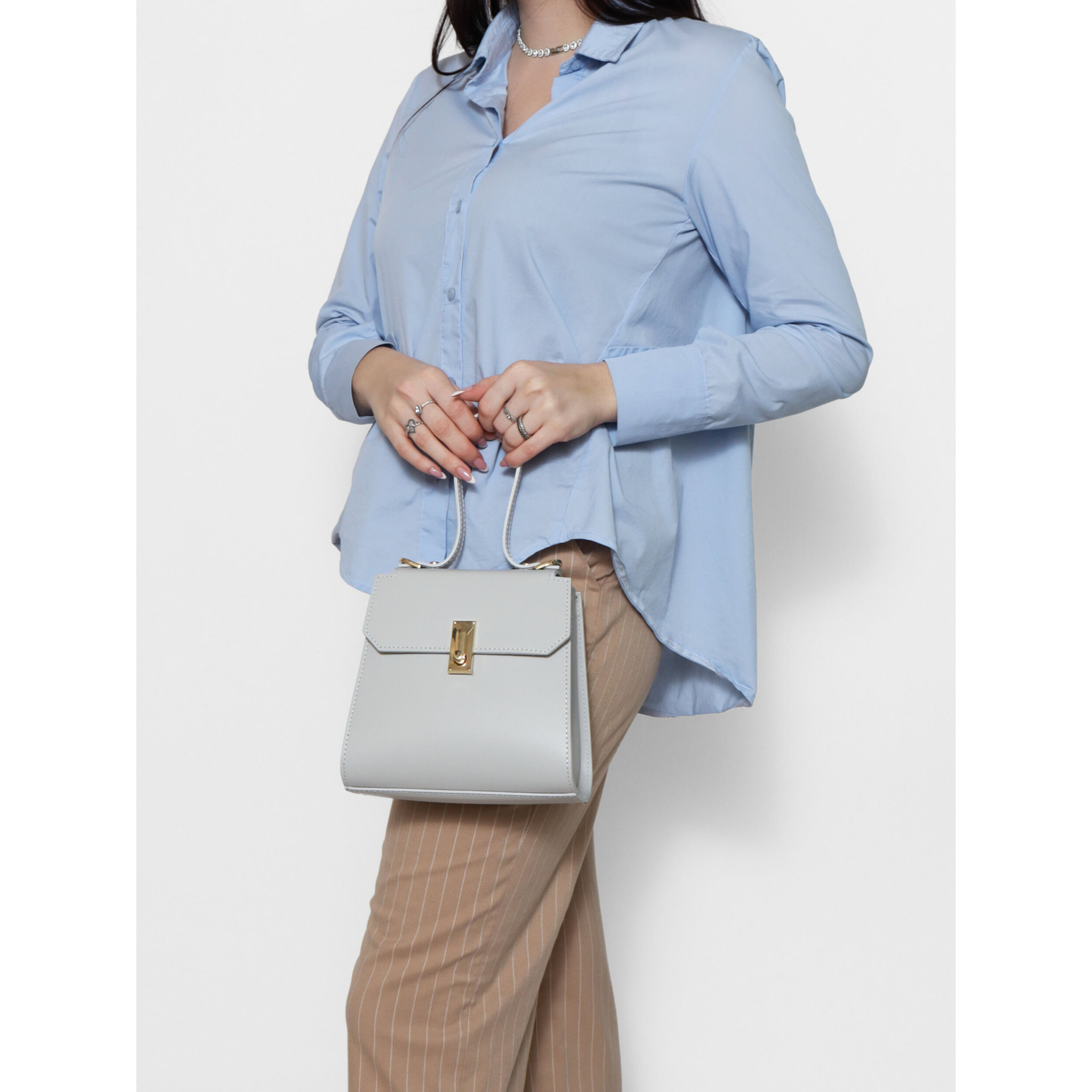 Borsa a mano da donna In Vera pelle Made in Italy 20x18x10 cm