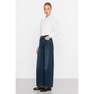 Kocca - Blusa da donna con colletto, bottoni e maniche lunghe Donna