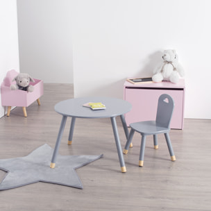 Table enfant "Douceur" grise