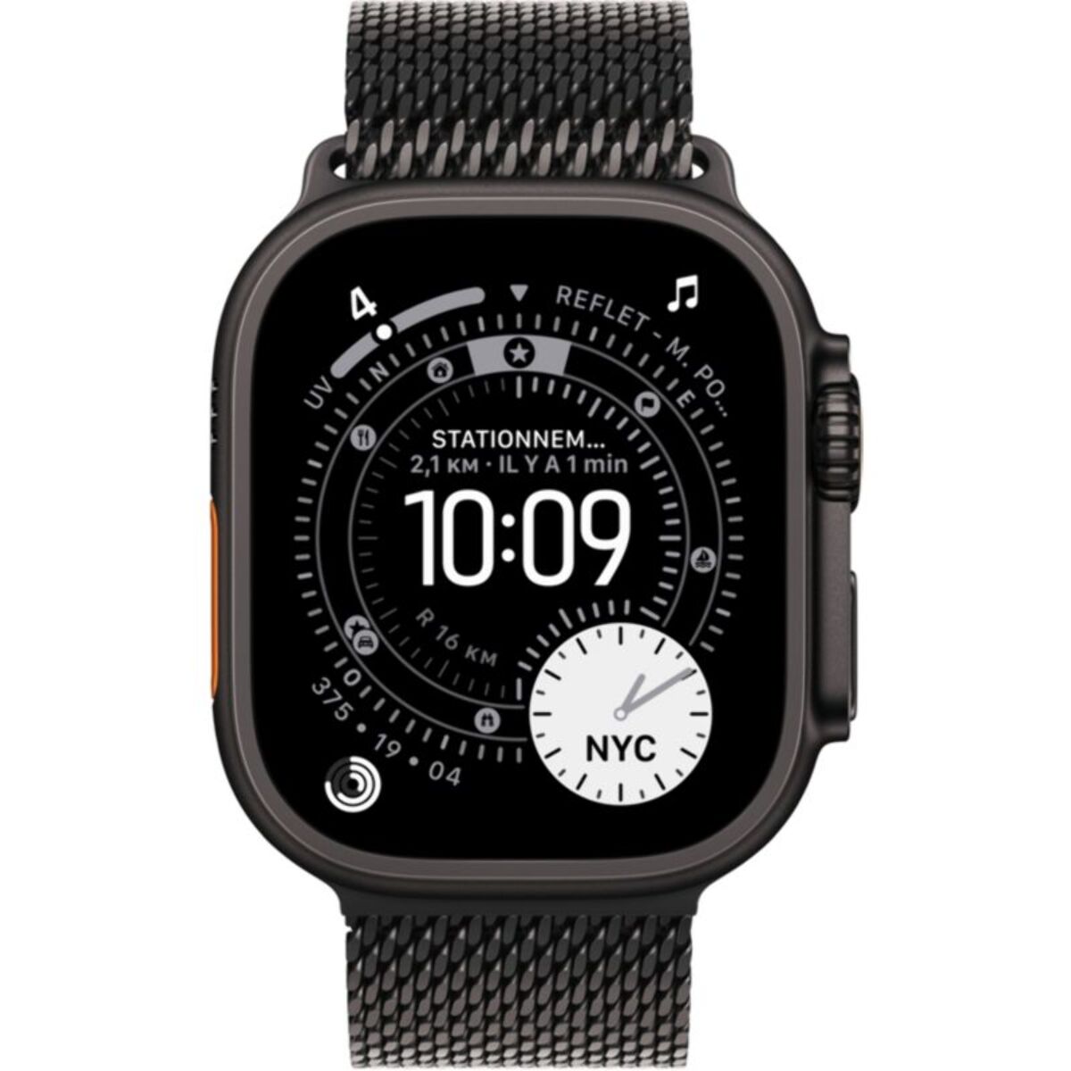 Montre connectée APPLE WATCH 49mm Tit Noir Milanais Ultra 3 L Cellular