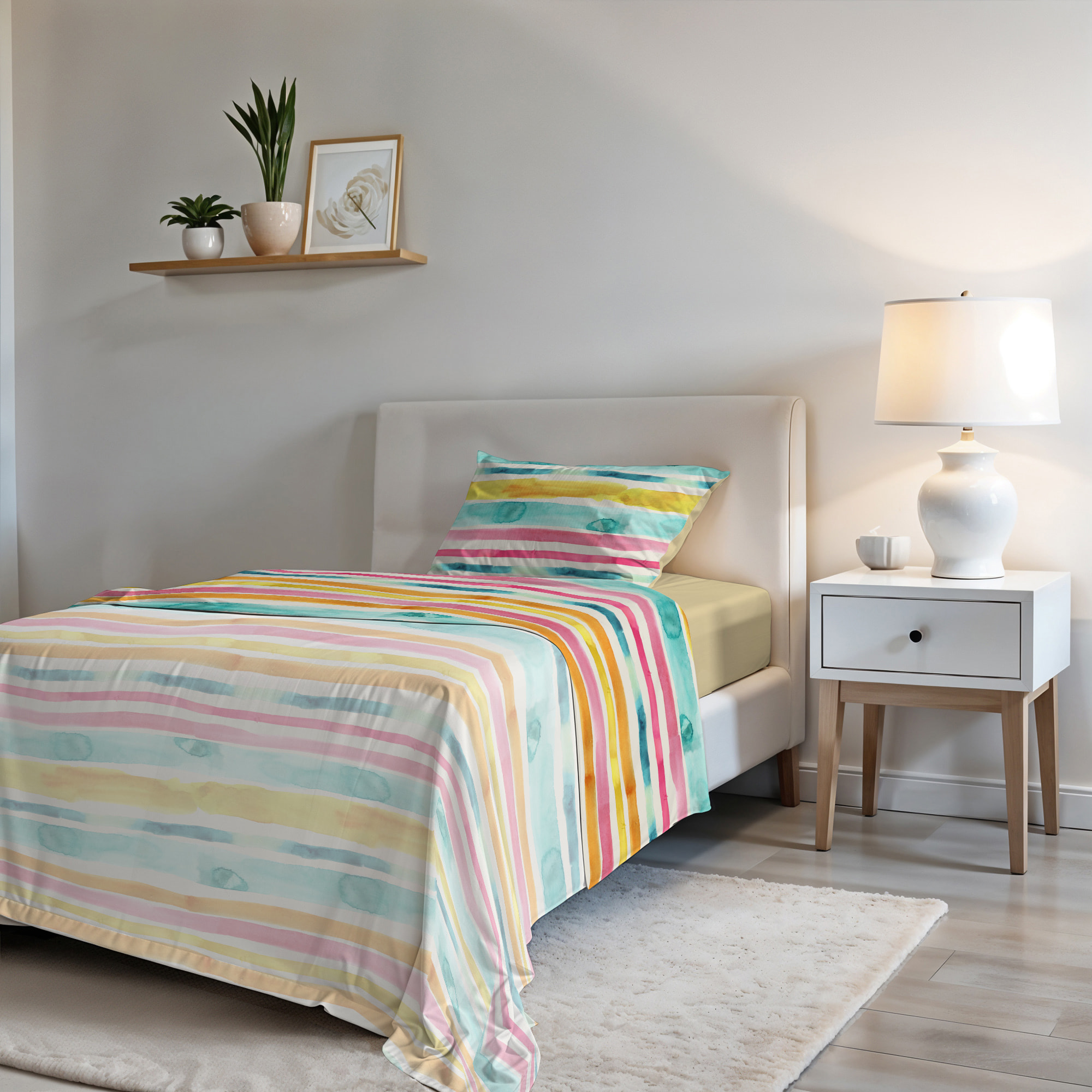 COMPLETO LETTO FASHION, 100% Microfibra, No Stiro - FEZ