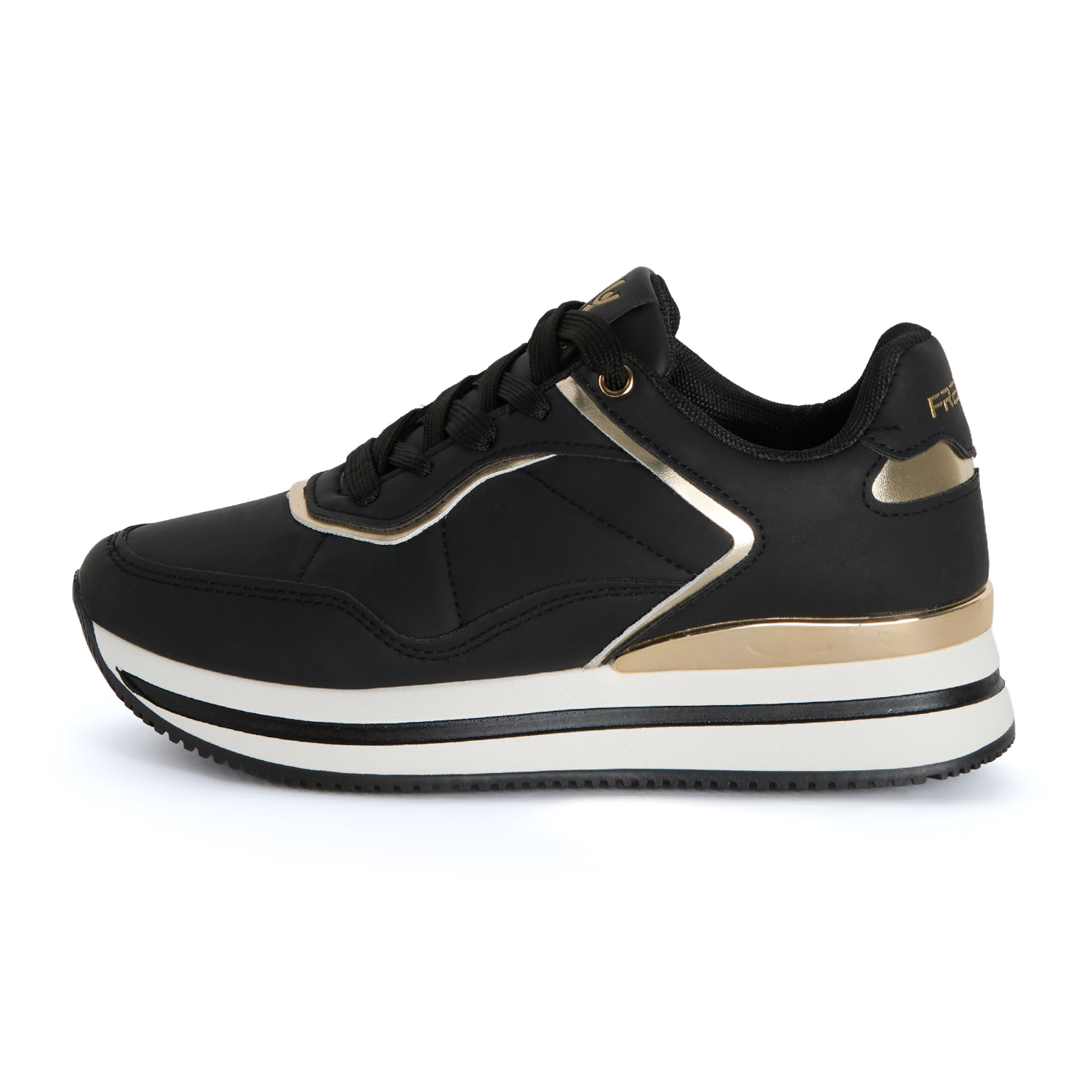 Sneakers Donna in Similpelle con Dettagli Metallizzati