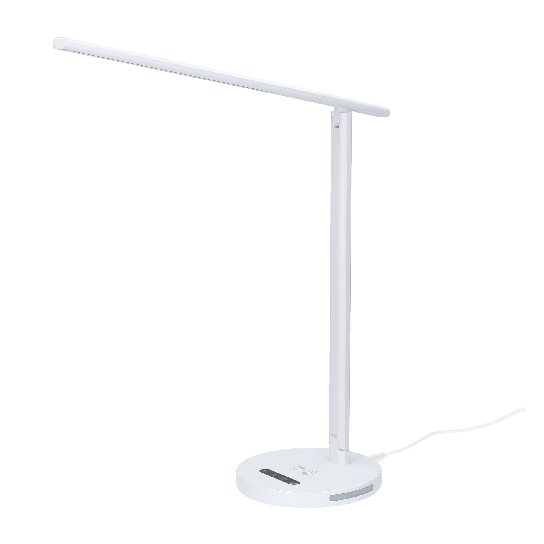 Forlight Avance Flexo led táctil con Regulador de Intensidad y Temperatura de luz. Cargador para móvil de inducción. Blanco.
