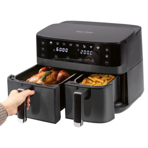 Friteuse à air chaud Air fryer 9L double compartiement 2700W Proficook PC-FR1295H-Noir