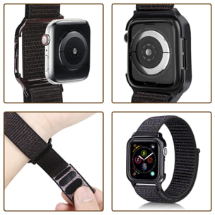 Cinturino in nylon con calotta rigida e chiusura in velcro compatibile iWatch 40mm