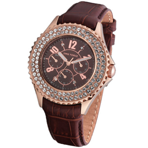 Reloj Time Force TF3299L14 Mujer Analogico Cuarzo con Correa de Piel