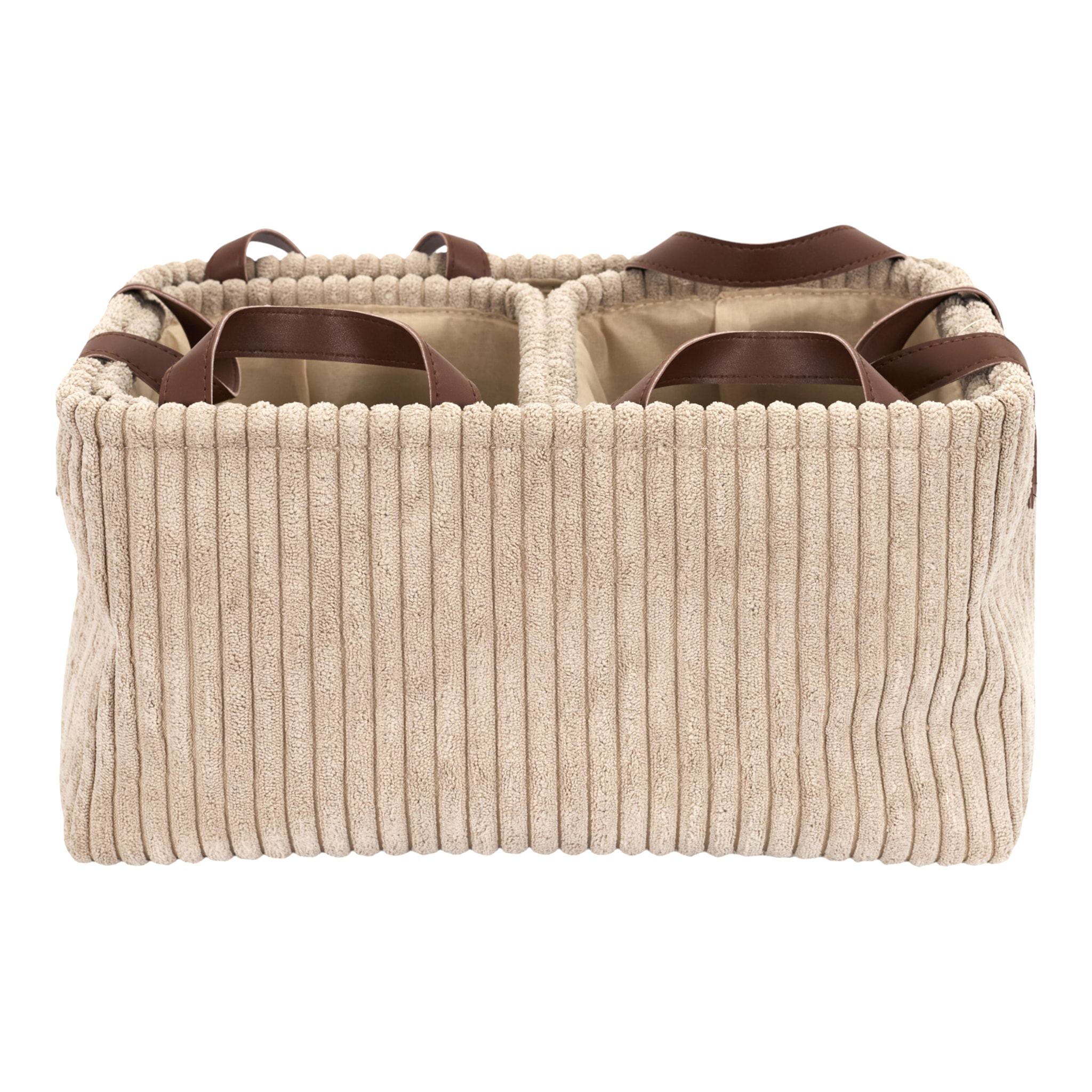 Panier Rangement Taupe Cotele X3 H20cm
