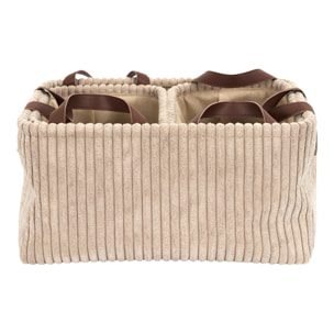 Panier Rangement Taupe Cotele X3 H20cm