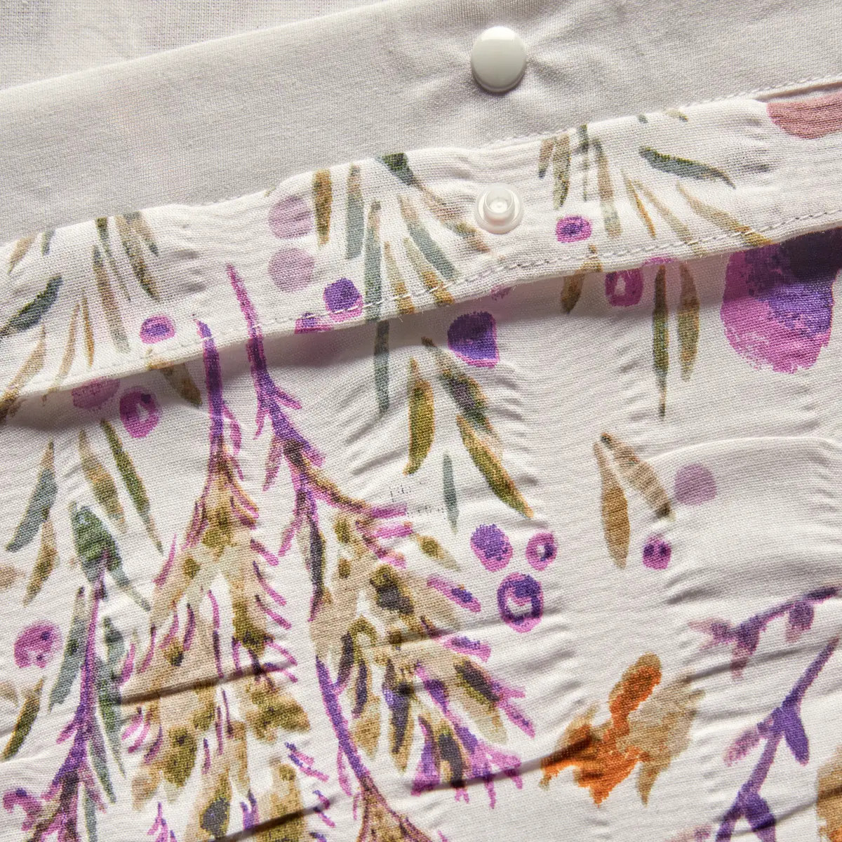 Parure de lit imprimée Floral 240x220cm blanc