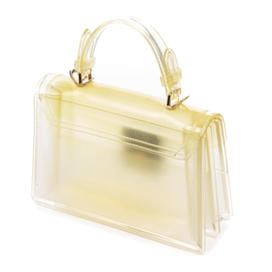 Mini tote bag Zapponeta, in PVC trasparente con sfumatura.